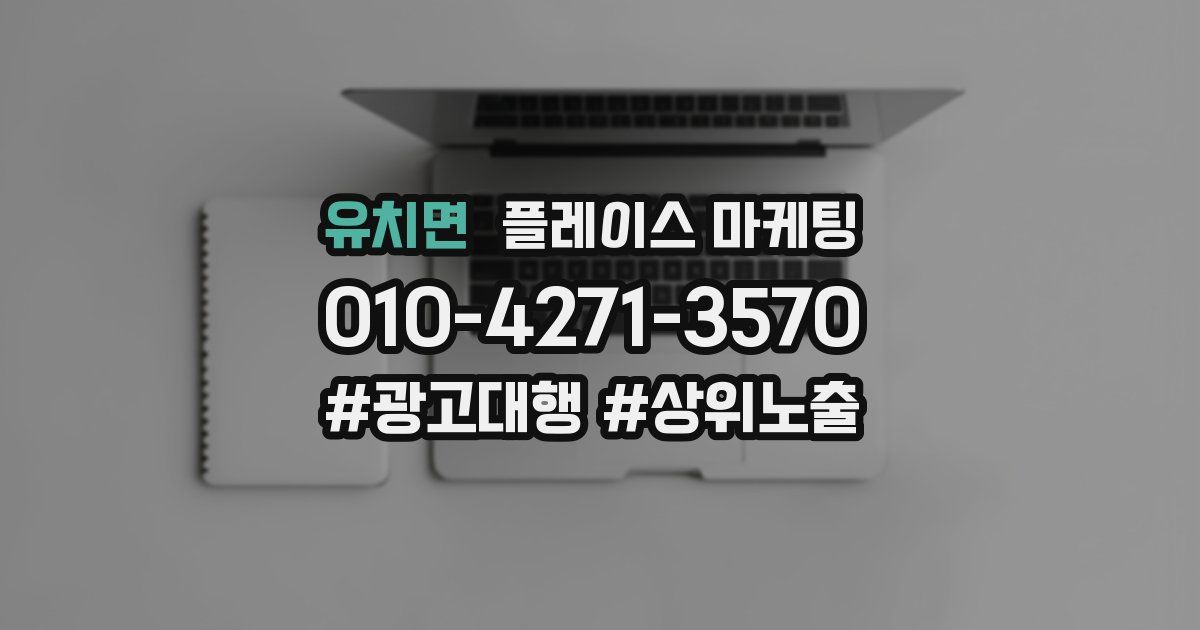 유치면 플레이스 마케팅