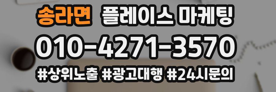 송라면 플레이스 마케팅