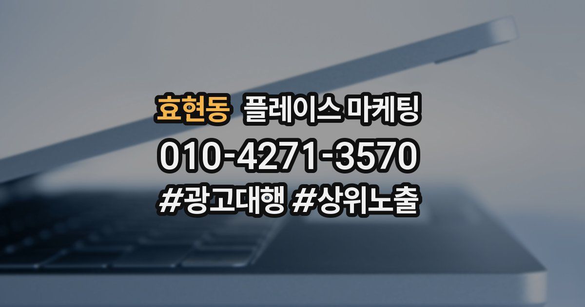 효현동 플레이스 마케팅