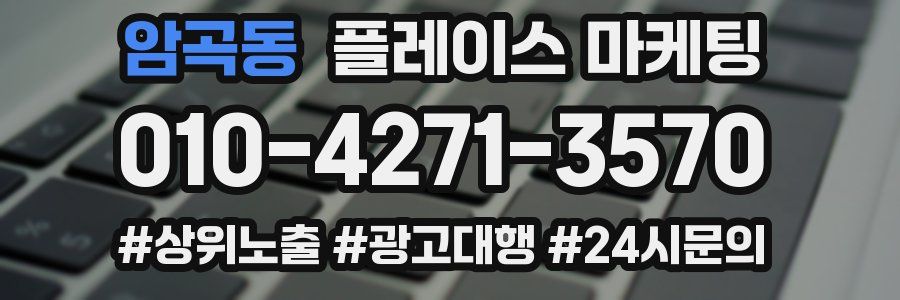 암곡동 플레이스 마케팅