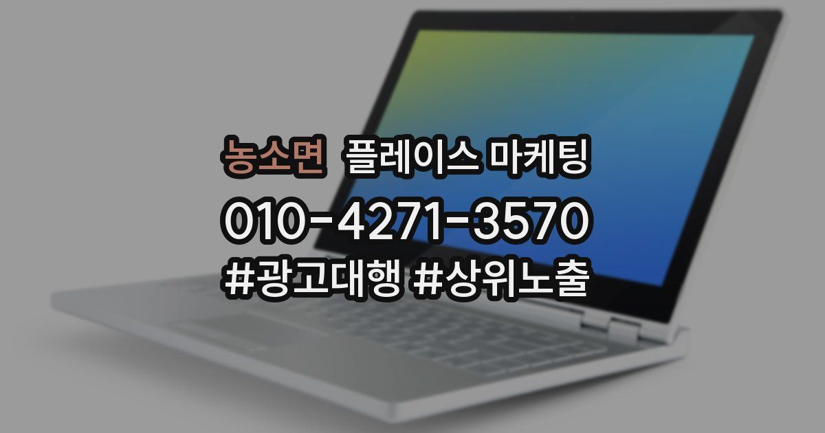 농소면 플레이스 마케팅