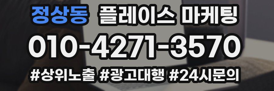 정상동 플레이스 마케팅