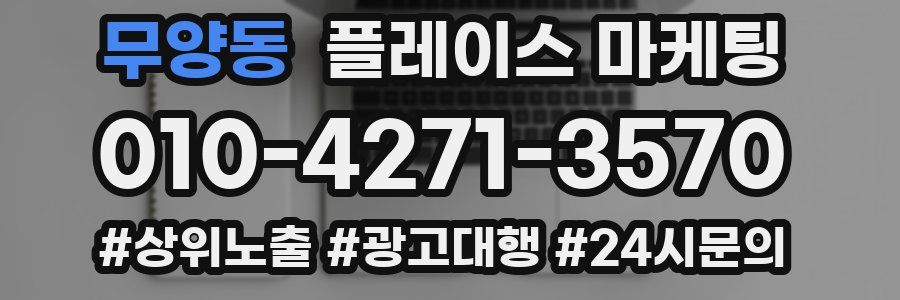 무양동 플레이스 마케팅