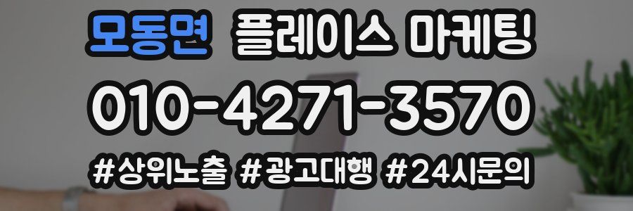모동면 플레이스 마케팅