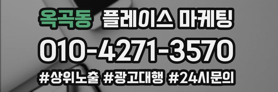 옥곡동 플레이스 마케팅