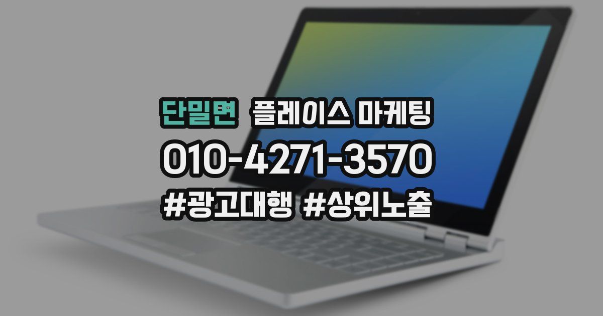 단밀면 플레이스 마케팅