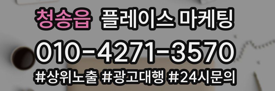 청송읍 플레이스 마케팅