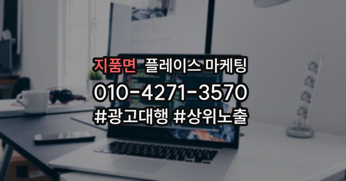 지품면 플레이스 마케팅