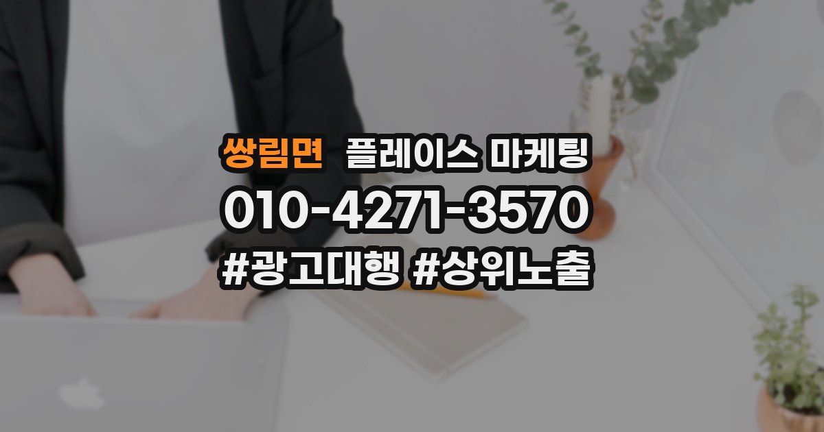 쌍림면 플레이스 마케팅