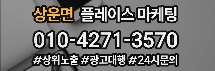 상운면 플레이스 마케팅