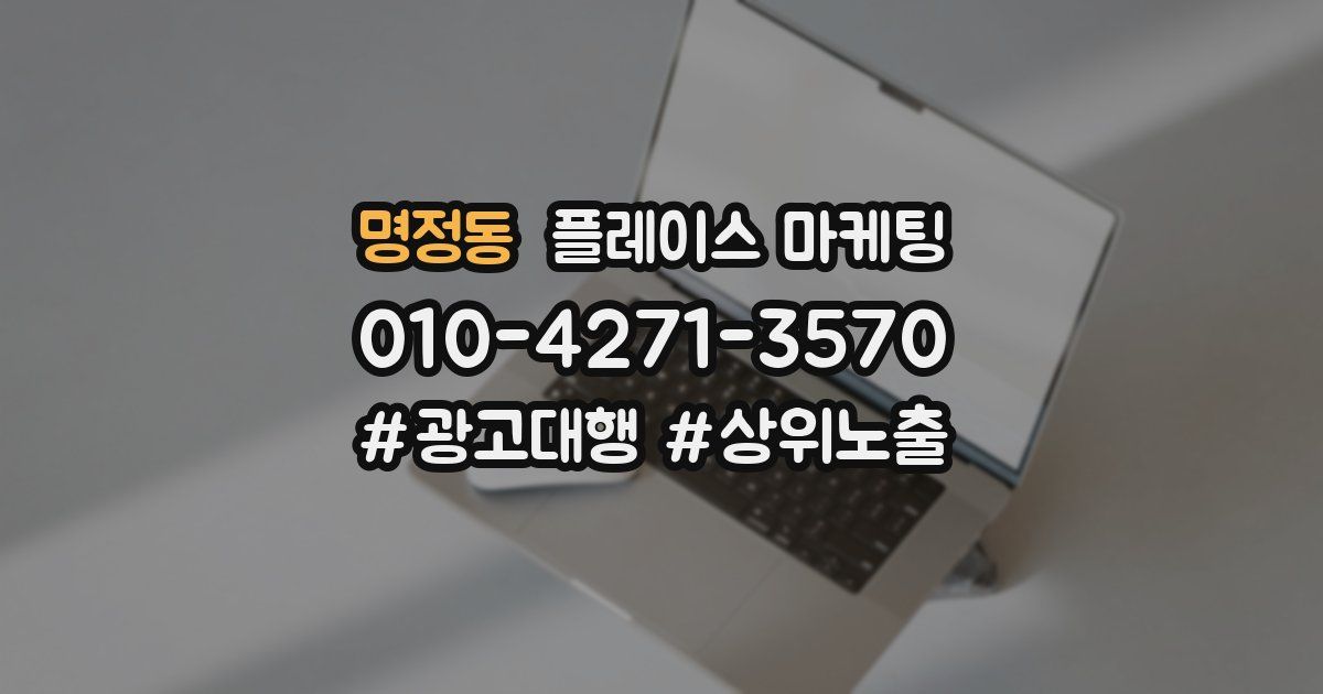 명정동 플레이스 마케팅
