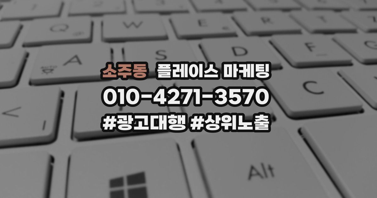 소주동 플레이스 마케팅