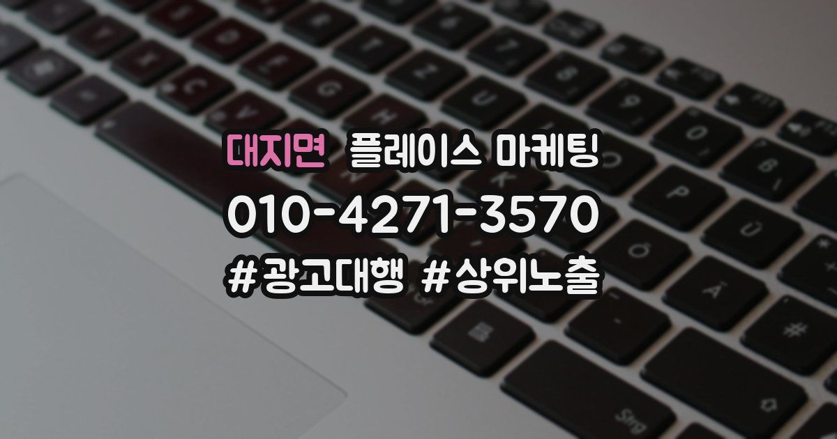 대지면 플레이스 마케팅