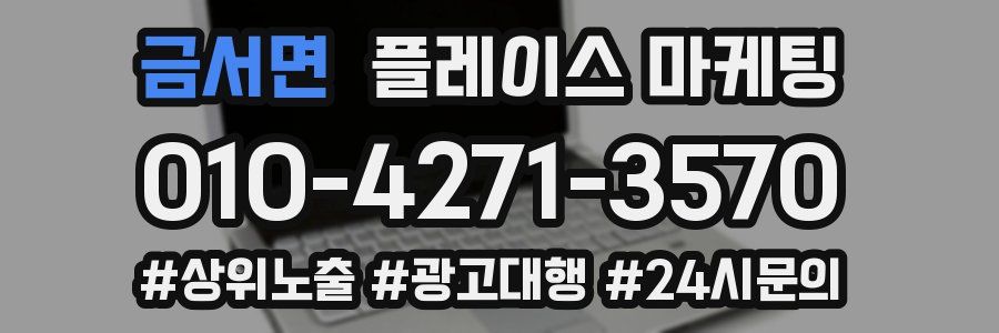 금서면 플레이스 마케팅