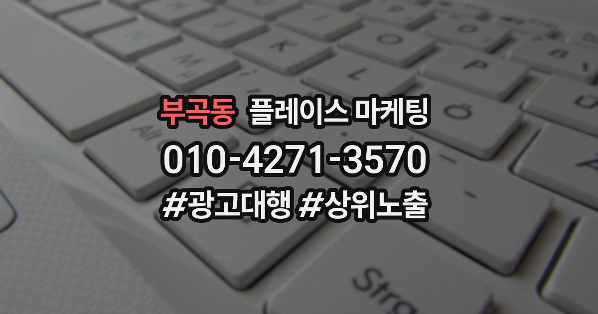 부곡동 플레이스 마케팅