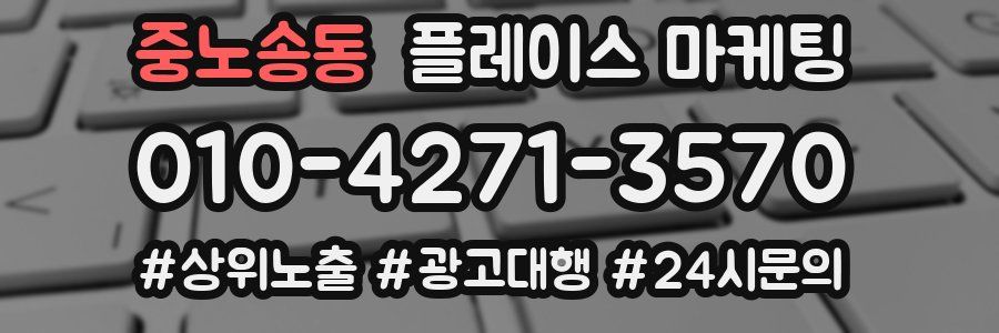 중노송동 플레이스 마케팅