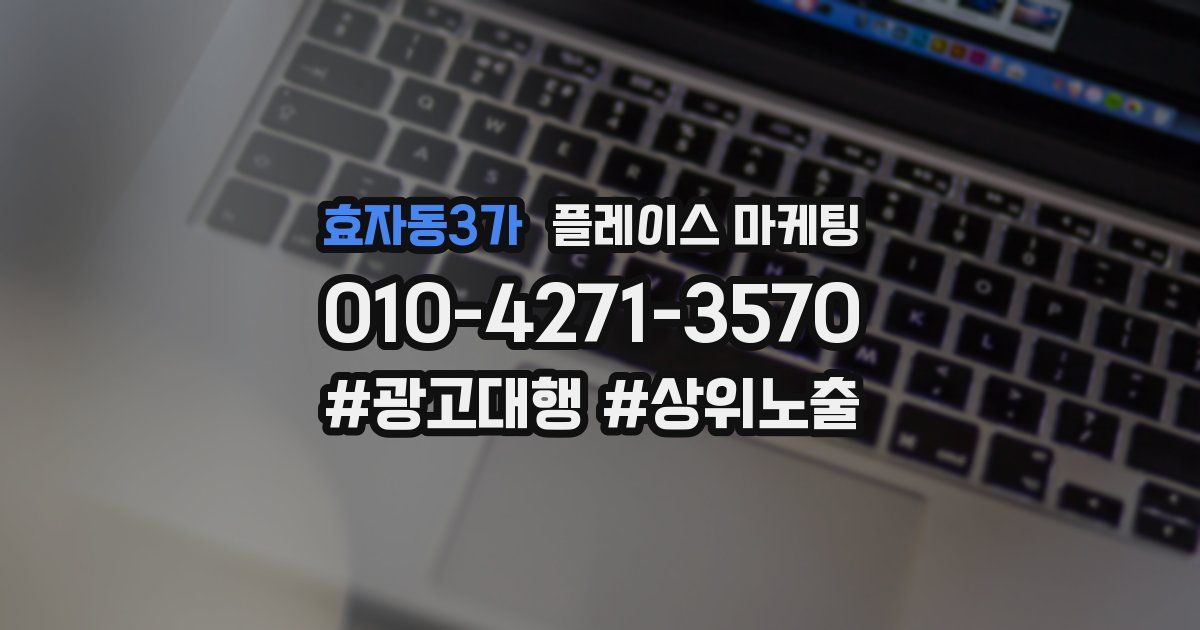 효자동3가 플레이스 마케팅