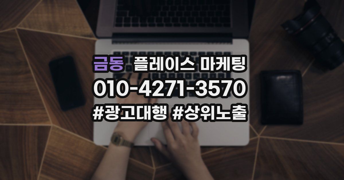 금동 플레이스 마케팅