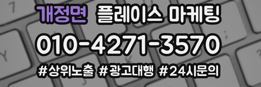 개정면 플레이스 마케팅