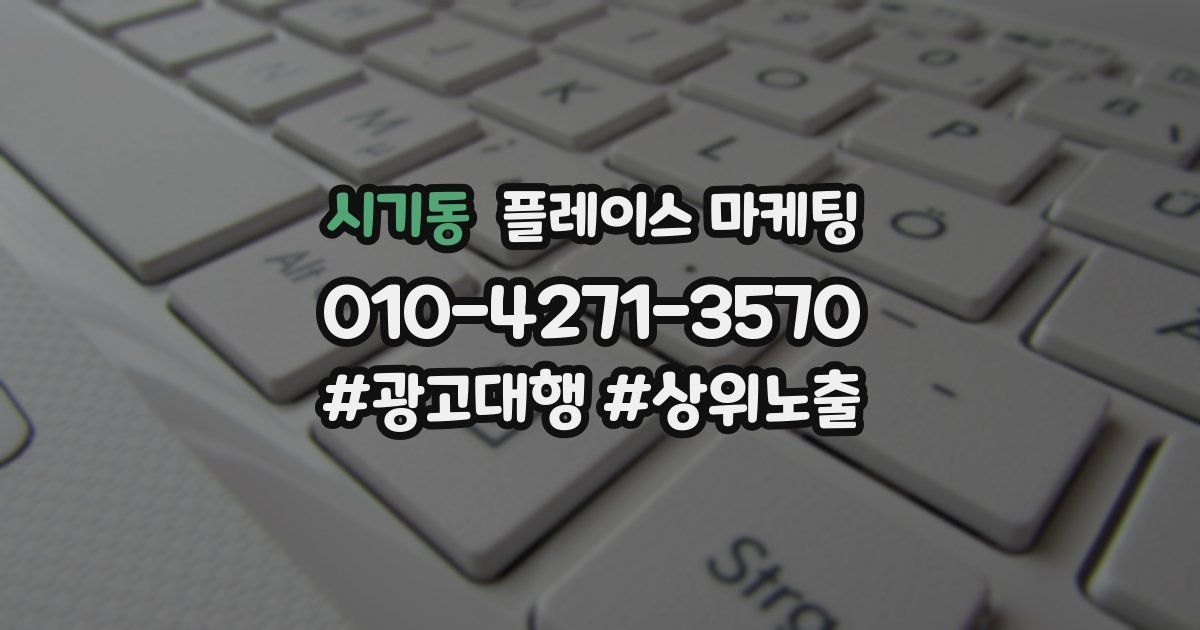 시기동 플레이스 마케팅