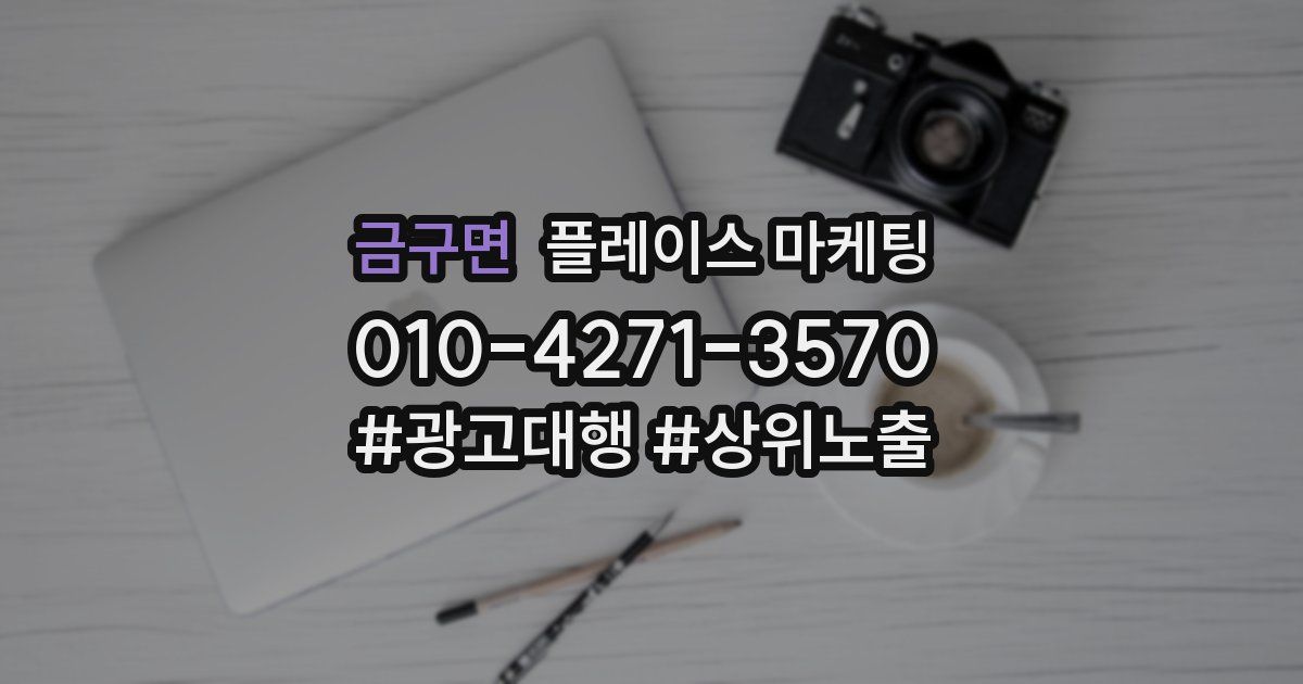 금구면 플레이스 마케팅