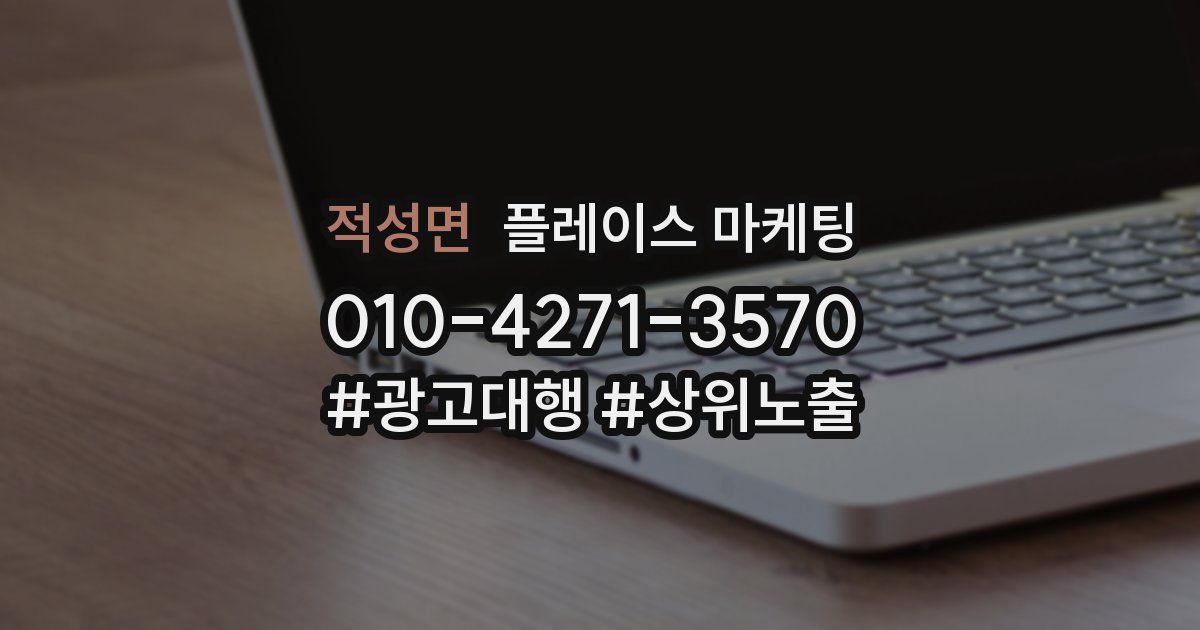 적성면 플레이스 마케팅