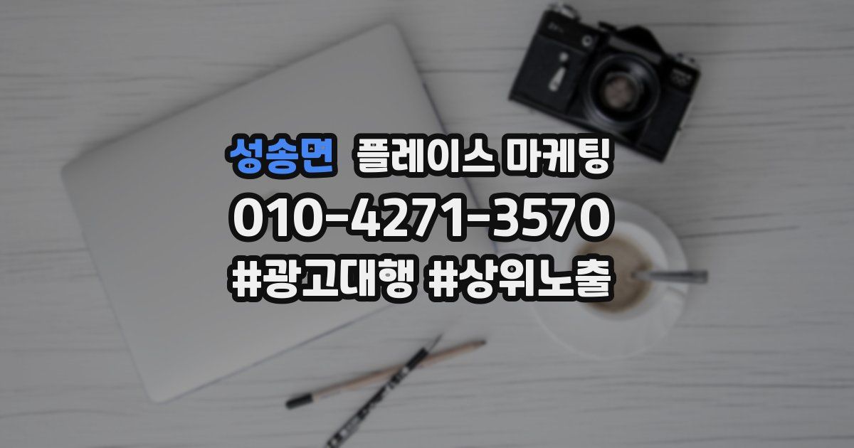 성송면 플레이스 마케팅
