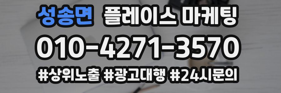 성송면 플레이스 마케팅