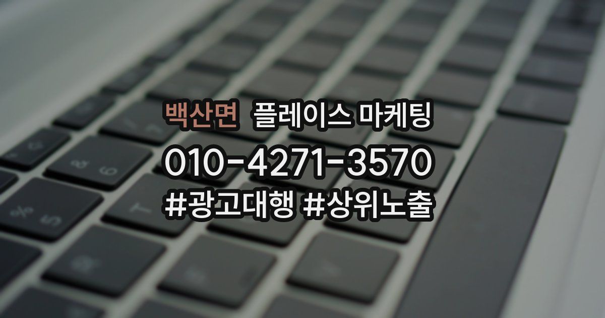 백산면 플레이스 마케팅
