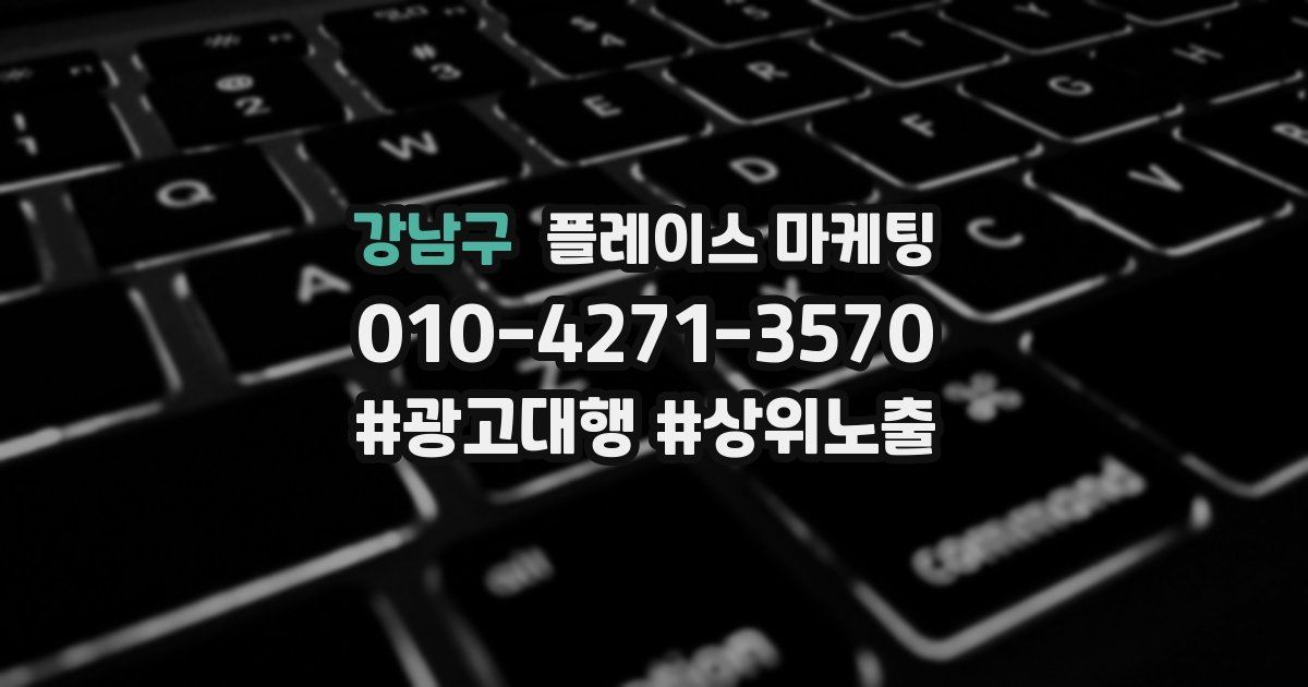 강남구 플레이스 마케팅