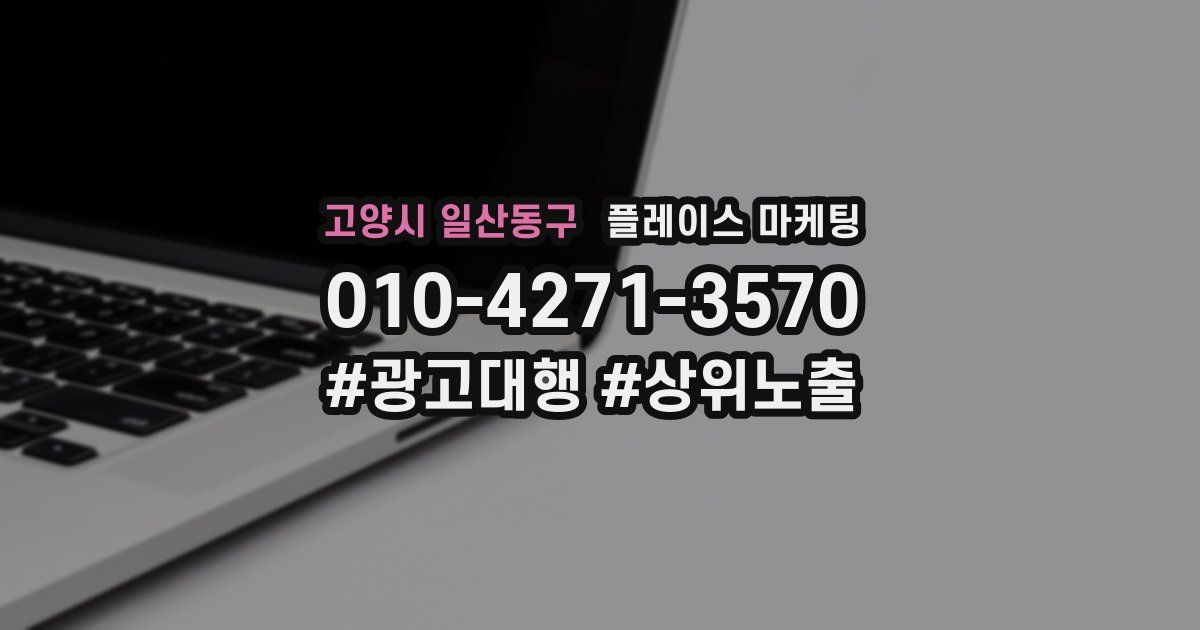 고양시 일산동구 플레이스 마케팅