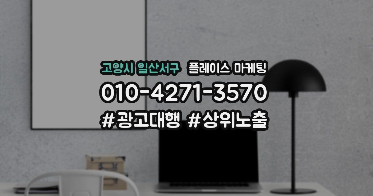 고양시 일산서구 플레이스 마케팅