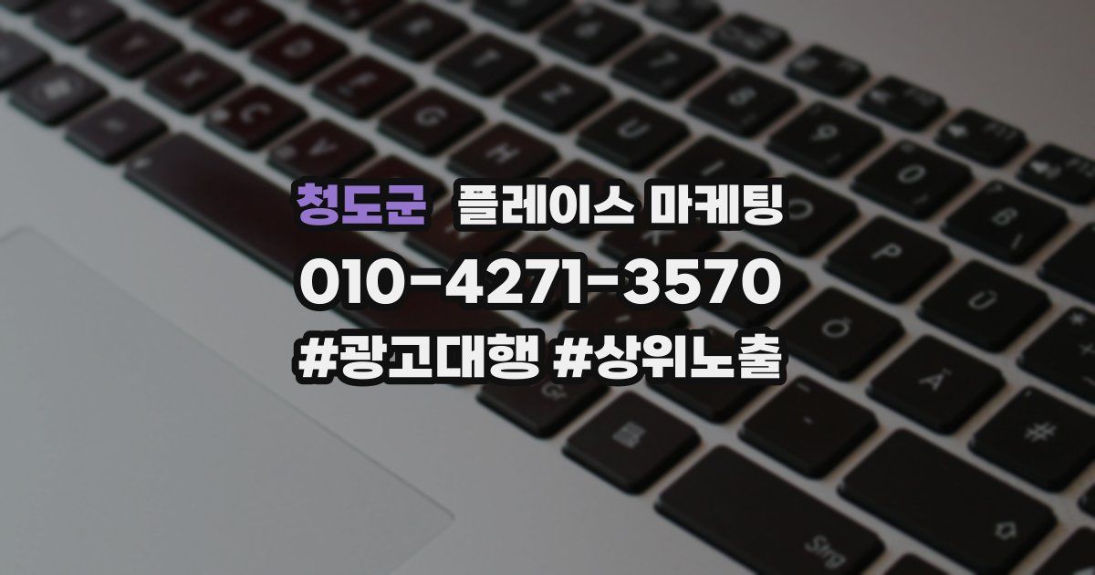 청도군 플레이스 마케팅