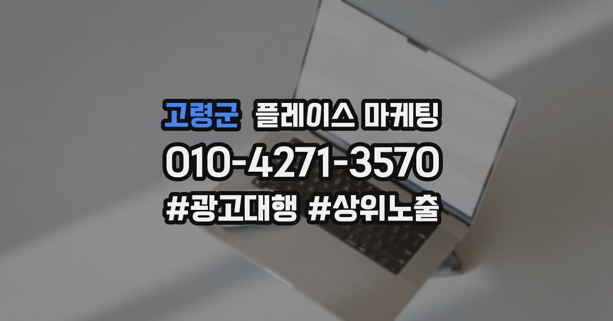 고령군 플레이스 마케팅
