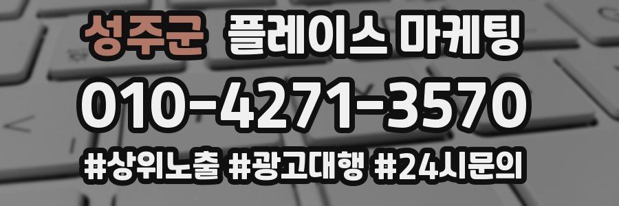성주군 플레이스 마케팅
