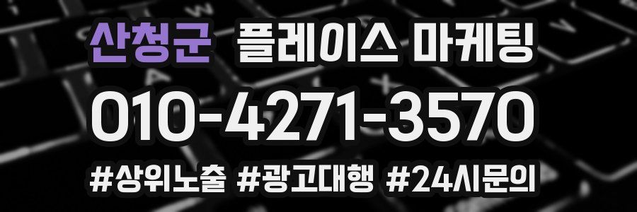 산청군 플레이스 마케팅