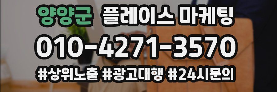 양양군 플레이스 마케팅