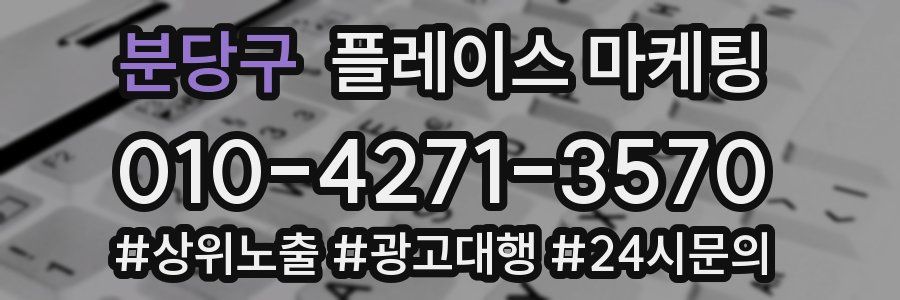 분당구 플레이스 마케팅