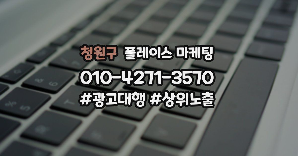 청원구 플레이스 마케팅