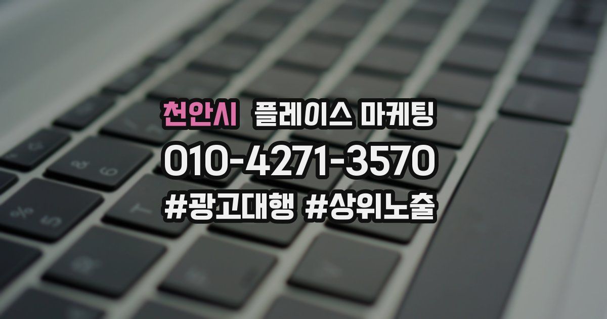 천안시 플레이스 마케팅
