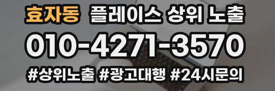 효자동 플레이스 상위 노출