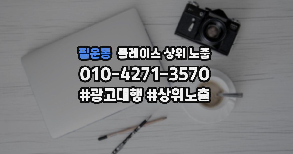 필운동 플레이스 상위 노출