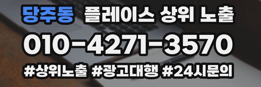 당주동 플레이스 상위 노출