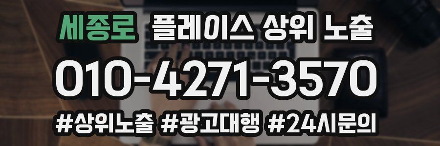 세종로 플레이스 상위 노출
