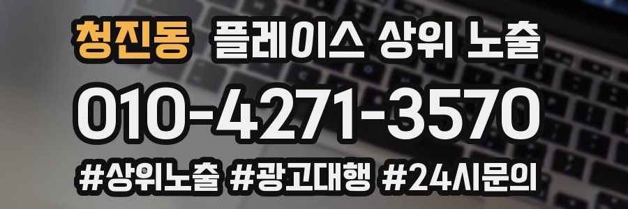 청진동 플레이스 상위 노출