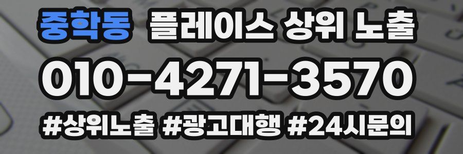 중학동 플레이스 상위 노출