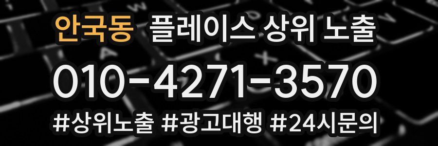 안국동 플레이스 상위 노출