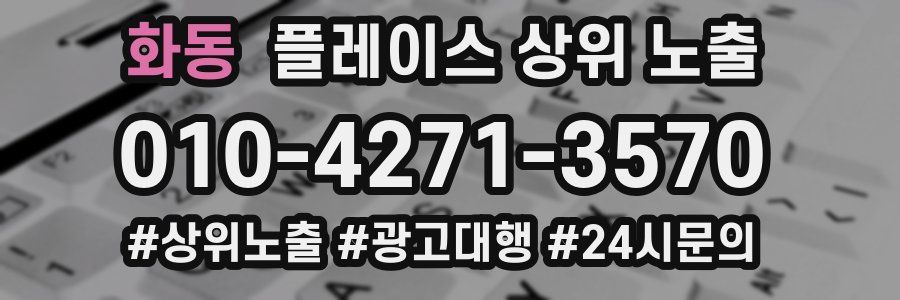 화동 플레이스 상위 노출