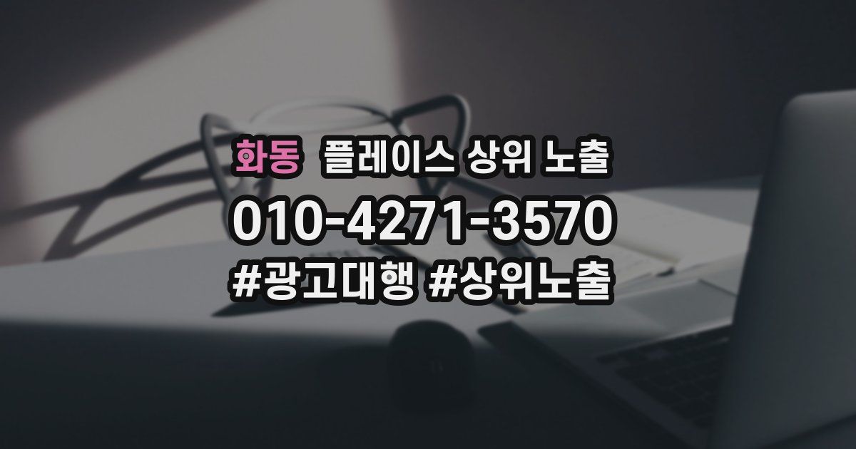 화동 플레이스 상위 노출