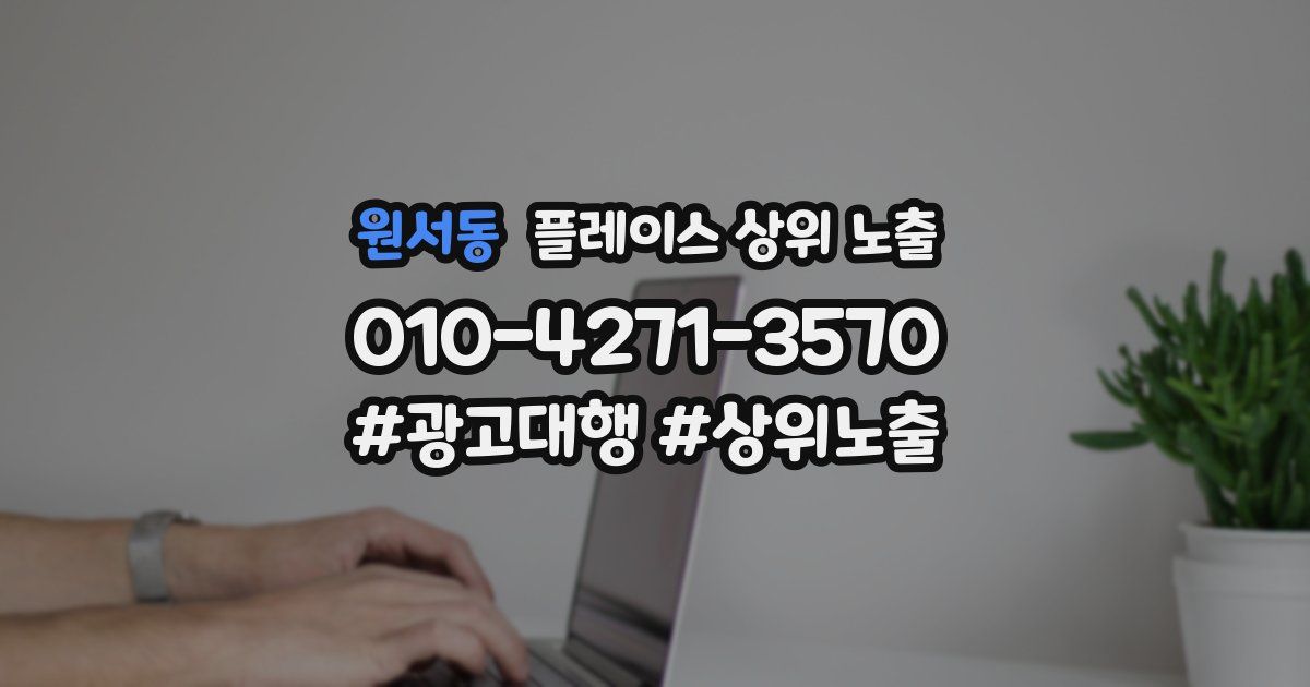 원서동 플레이스 상위 노출